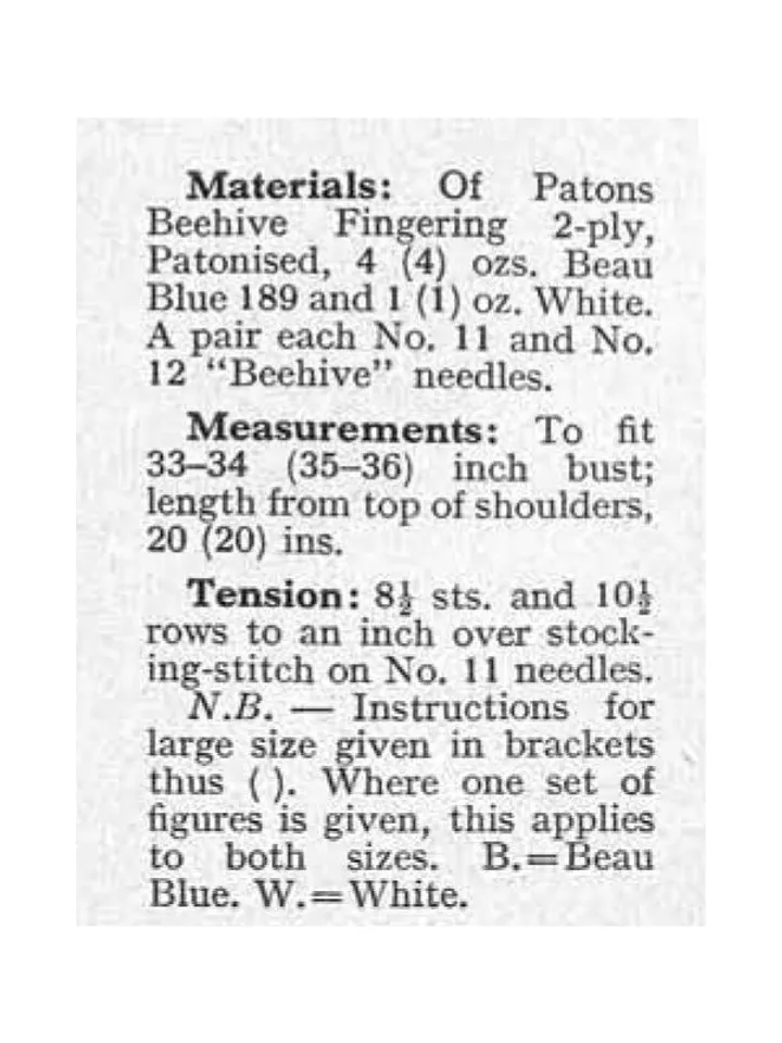 Vintage Knitting Pattern 48 Lace-Yoke Jumper Women