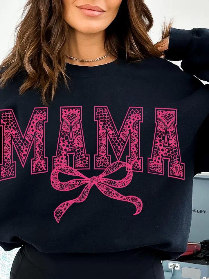 Lace Mama Coquette Png, Mama Png, Floral Mama Chinoiserie Png, Mama Varsity Png, Mothers Day Png, Gift for Mom, Lace Coquette Bow Png
