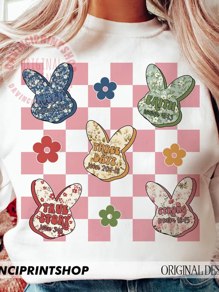 Easter Bunny Candy png, Floral Bunny Christian png, Easter Christian png, Floral Bunny png, Christian png, Bunny png, Easter Spring png