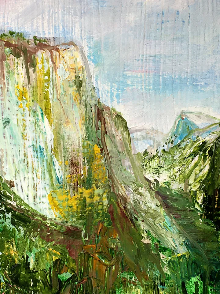Yosemite National Park Original Oil painting National Park California Landscape Original Art 7 by 5