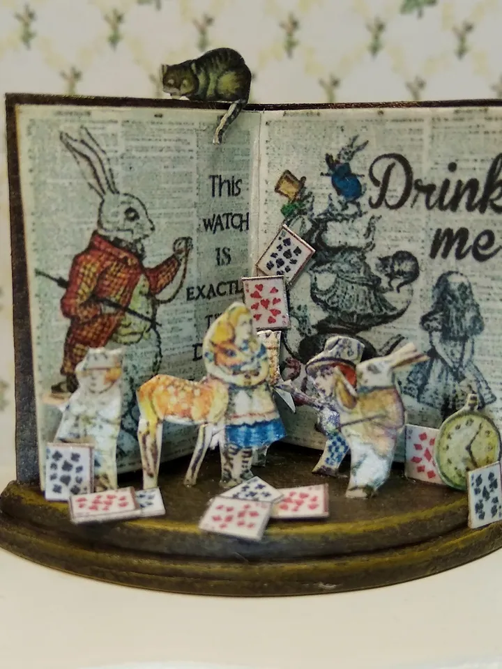 Open book. Dollhouse miniature.