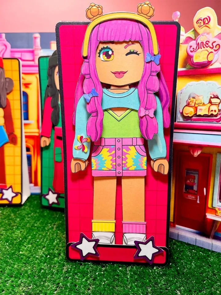 Roblox paper doll pink
