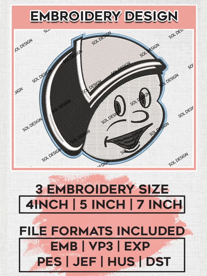 NCAA UCF Knights College Team Head Mascot Logo Embroidery Design Files, NCAA UCF Knights Machine Embroidery, NCAA Teams, 3 sizes, NCAA Machine embroidery designs, Digital Download