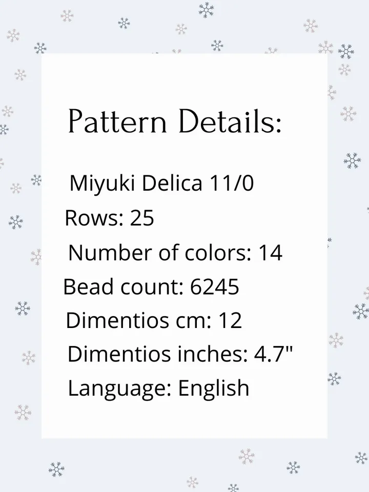 Kitty & Bird 3D Peyote Star Pattern, Winter Beading Pattern, Seed Bead Christmas Ornament