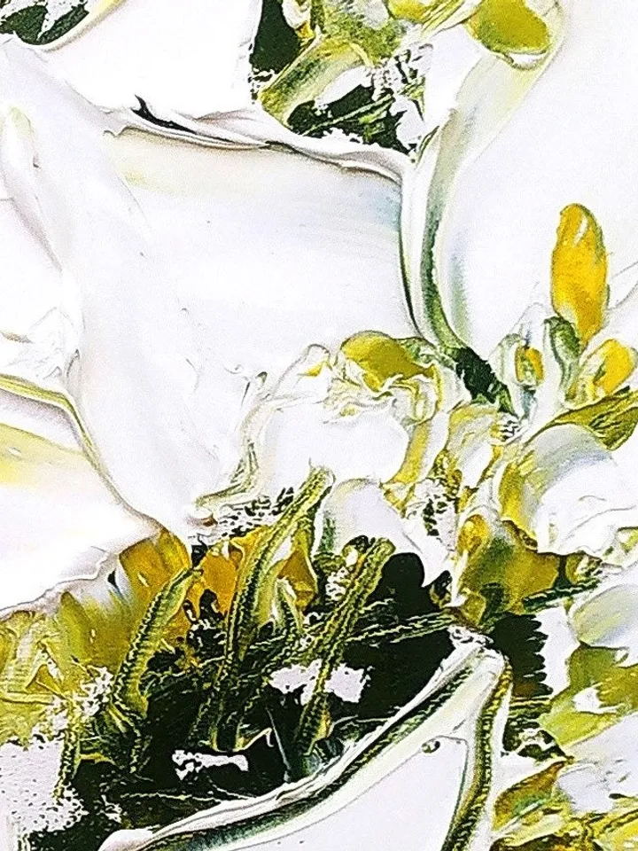 Lily Painting Flower Original Art Original Oil Painting Painting Painting Abstract  Floral Painting  Gift 10 by 10 in by ArtProkopaloSv