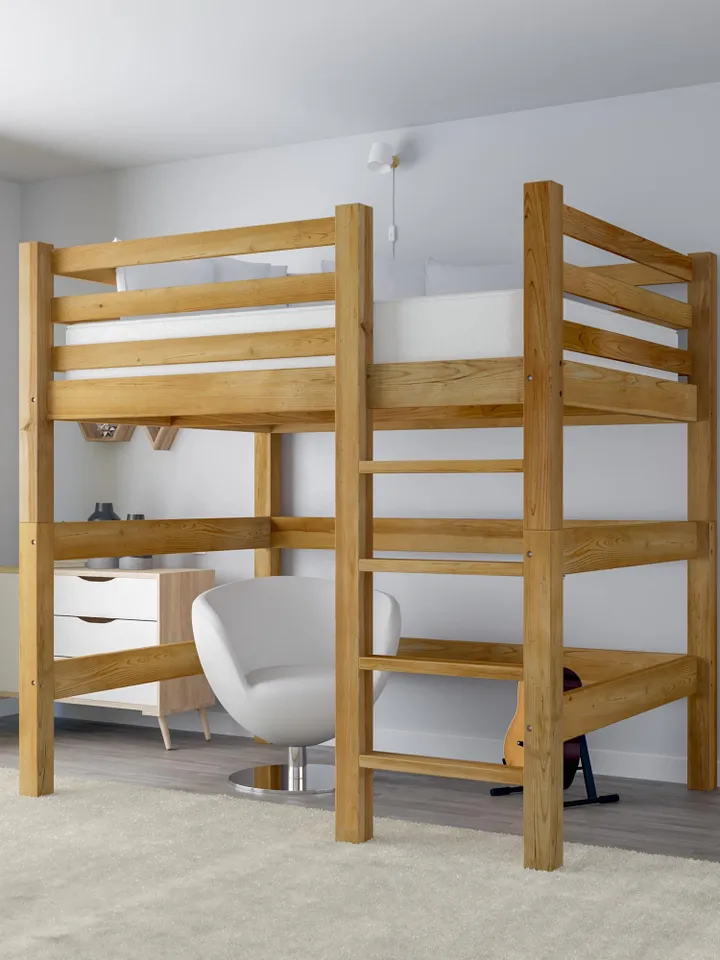 DIY PDF Queen Loft Bed Plans for Adults, Teens, Kids - Queen Loft Bed Frame Tutorial & Easy Build Guide