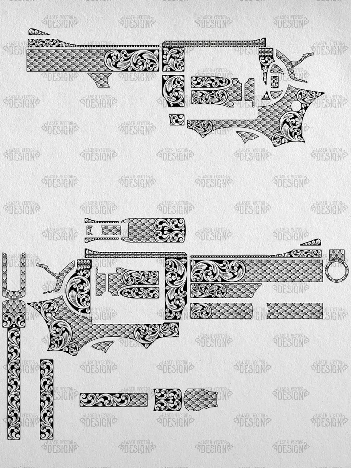 VECTOR DESIGN Ruger Security-Six 4 in Scrollwork and scales