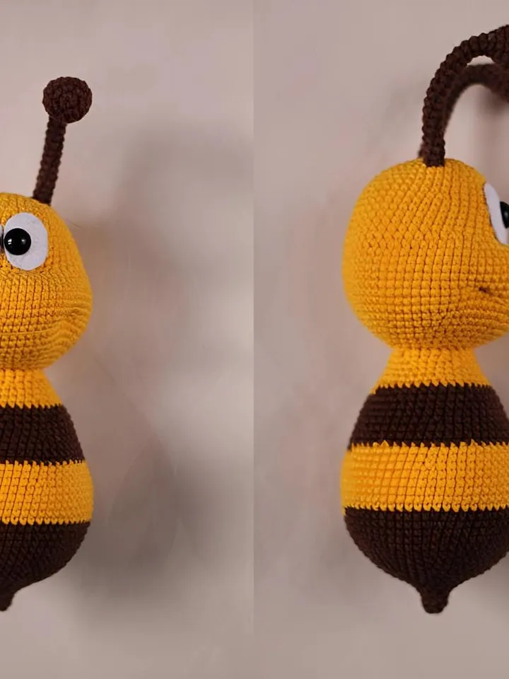 Crochet pattern Bee, Amigurumi pattern bee keychain, Crochet bumble bee pattern, Crochet animals amigurumi pattern, Bee ornament pattern