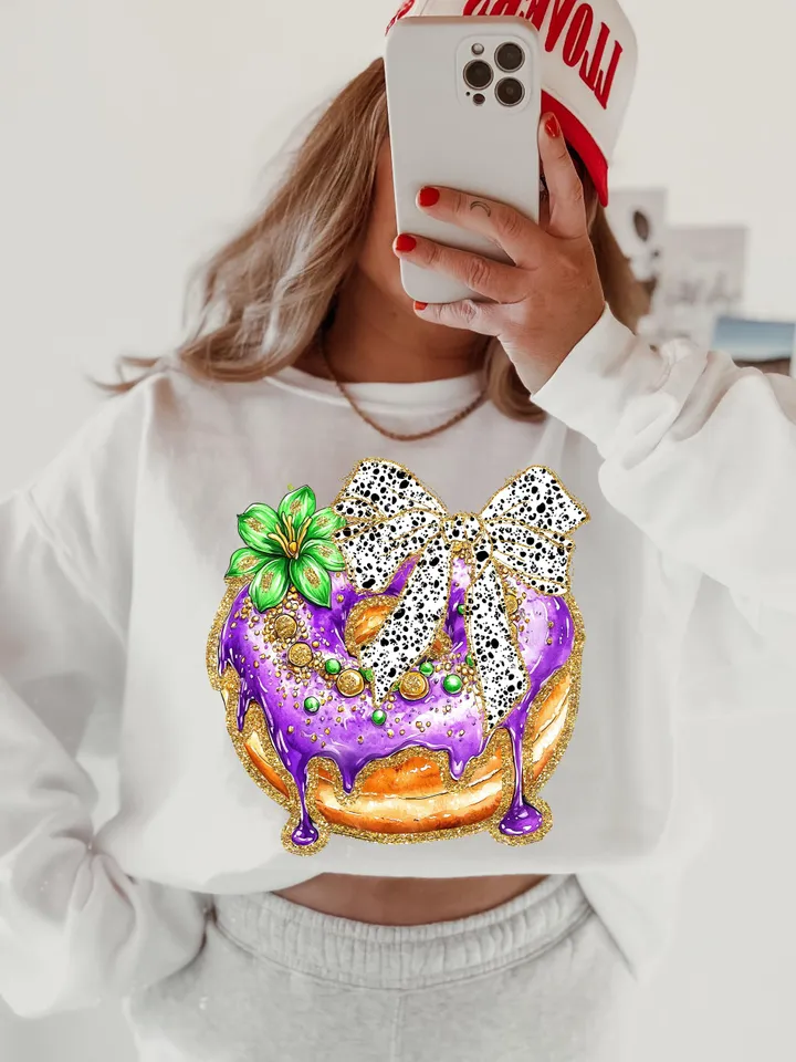 King Cake coquette png, Coquette Mardi gras png, Mardi Gras png, Let the good times roll png, Fleur De Lis Png, Brushstroke Mardi Gras Png