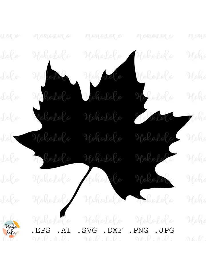 Maple Svg, Leaves Silhouette, Maple Cricut, Maple Stencil, Maple Template Dxf, Maple Clipart Png