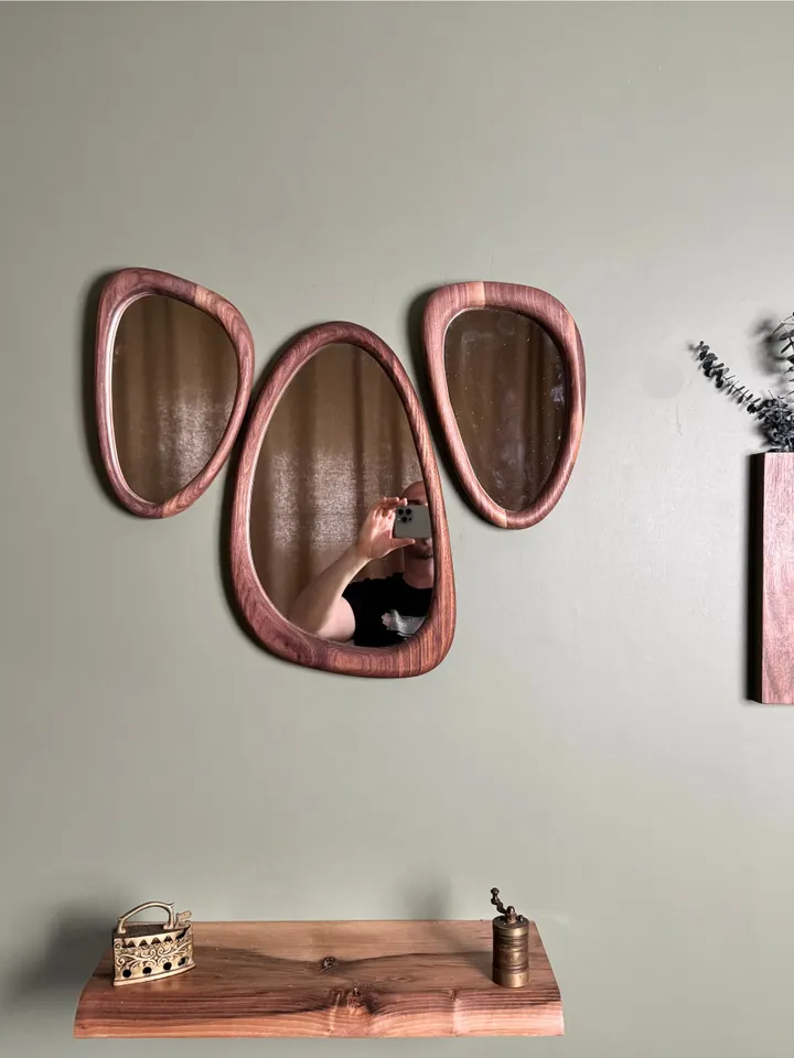 Walnut Framed Mirror