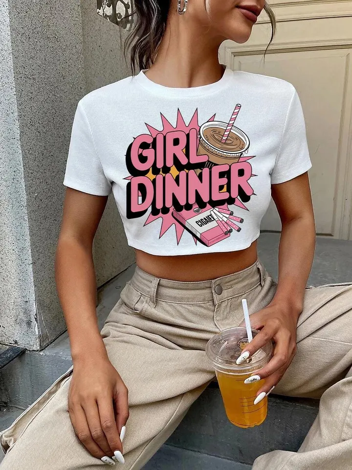 Girl Dinner PNG, Ice Coffee png, Trending png,Funny PNG,Girly girlhood vintage retro gen z humor, Trendy PNG,Popular png,Funny Viral phrase