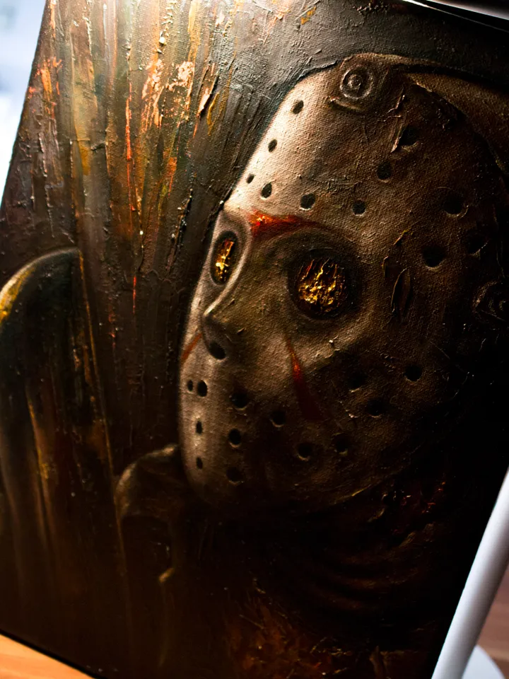 Original oil painting Jason Voorhees Friday the 13th