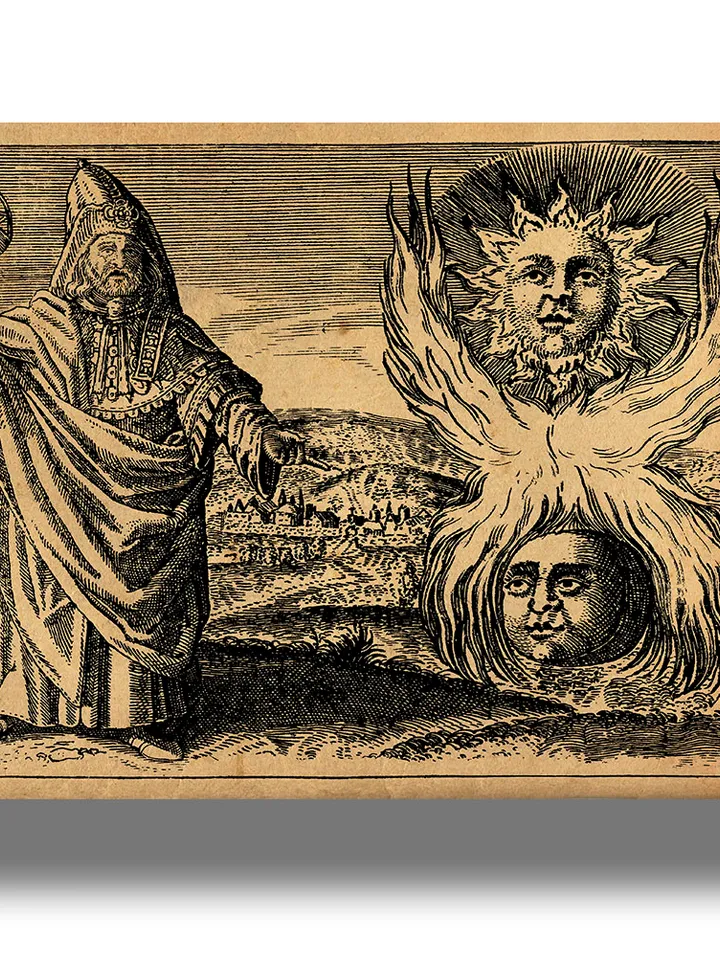 Hermes Trismegistus and Sun and Moon.