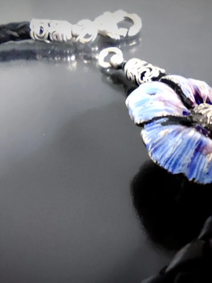 Flower bracelet with charm hot enamel