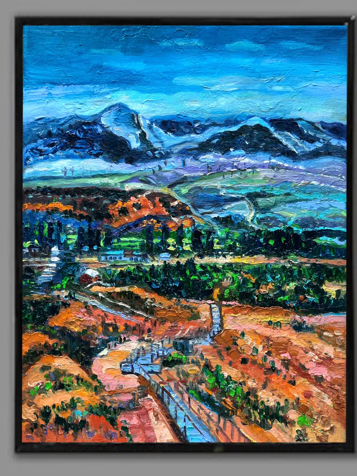 Moutain Art Painting Original Oil Art
Oil on Canvas