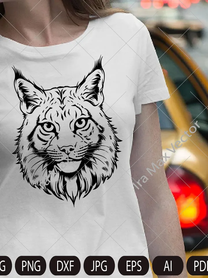 Lynx Svg, Lynx Clipart, Lynx Png, Lynx Head, Lynx Cut Files , Lynx Silhouette, Wild Cat Silhouette,Lynx printable