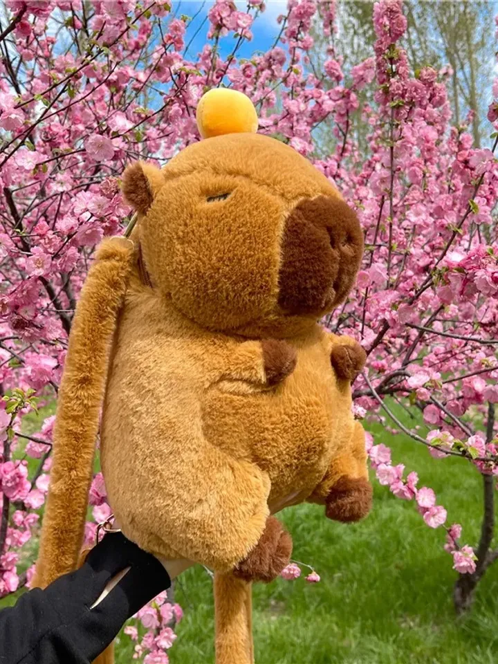 Capybara plush backpack