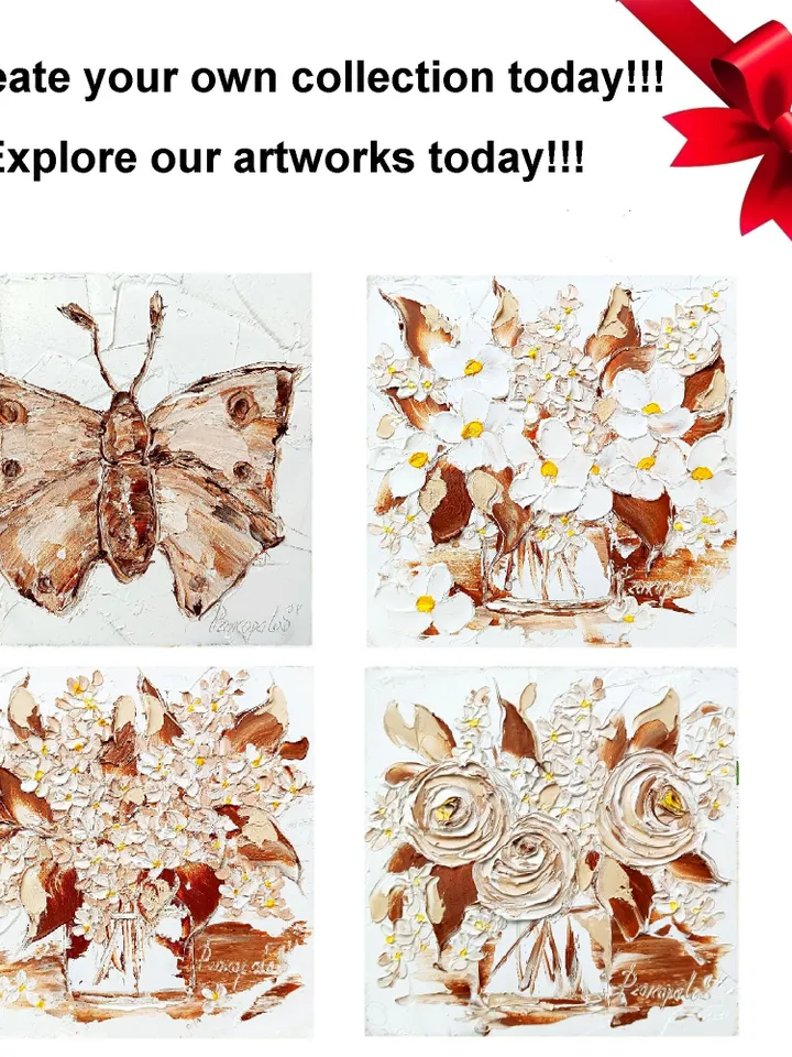 Butterfly Painting Moth Original Art Insect Oil Painting Bug Artwork Home Wall Art Decor for Home Bug Collection by ArtProkopaloSv