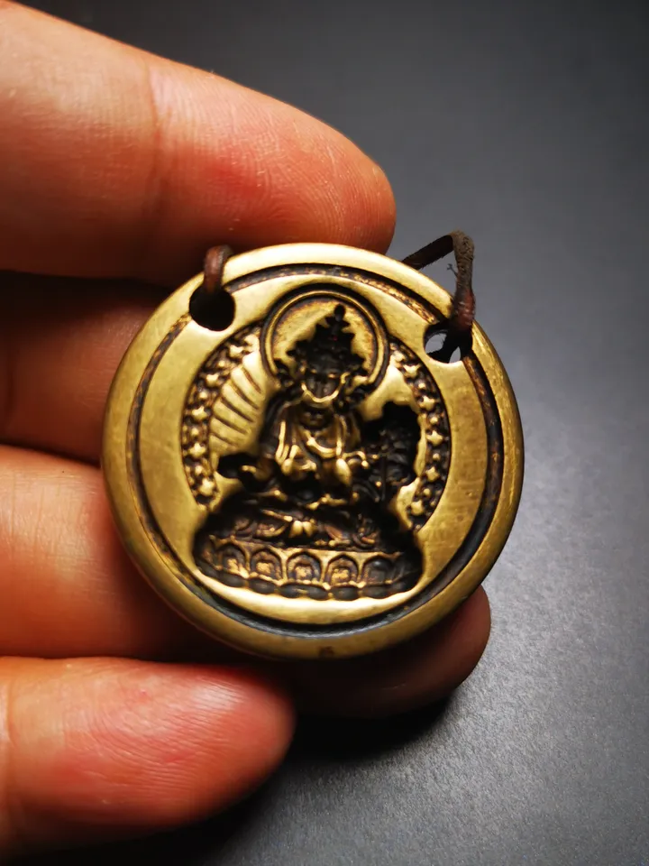 Gandhanra Old Tibetan Buddha Statue Tsa Tsa Mold Amulet,White Tara,Copper Mould For Making Clay Buddha Statue, DIY Tsha Tsha Statue,Pendant