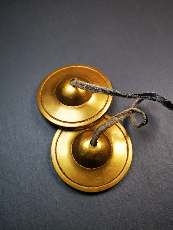 Gandhanra Customized Engrave Tibetan Cymbals,6.5cm Tingsha Bell,Buddhism Ritual Implement,Handmade in Nepal