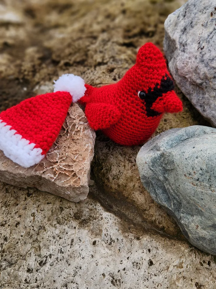 Crochet Red Cardinal Ornament PDF Pattern