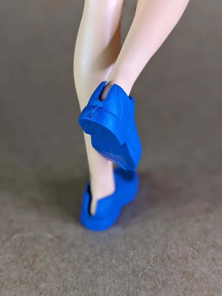 Classic tapered toe blue shoes for 1/6 scale male dolls