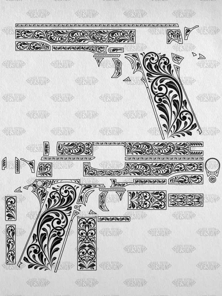 VECTOR DESIGN Rock Island Armory 1911 GI Standard FS Scrollwork