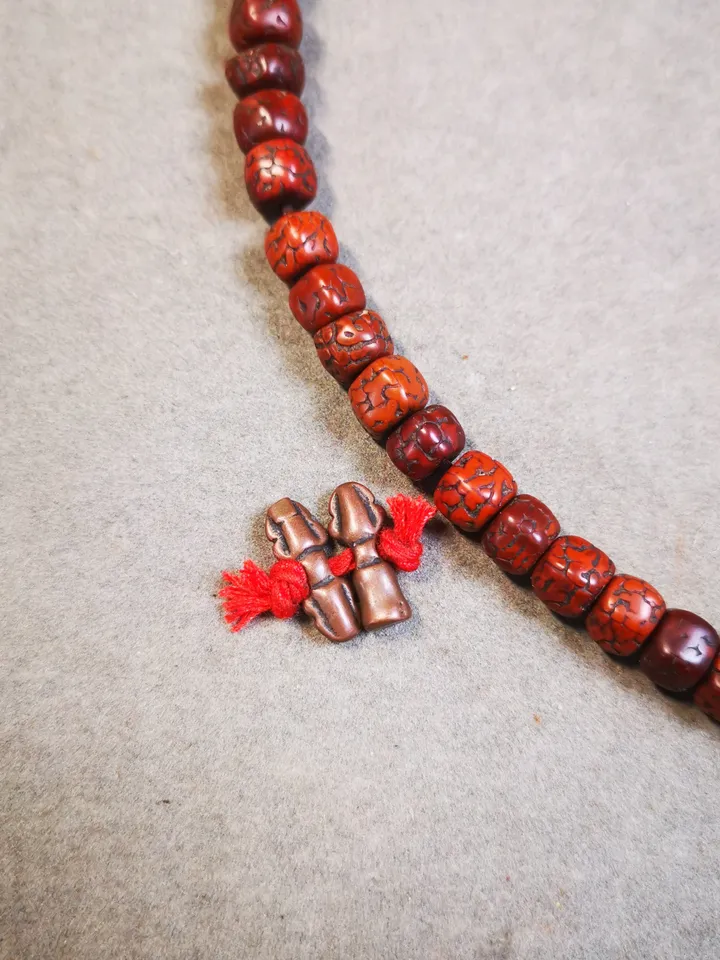 Gandhanra Handmade Tibetan Amulet Pendant,Mini Vajra and Dorje Bell, Mala Marker Bead ,Prayer Bead Accessories