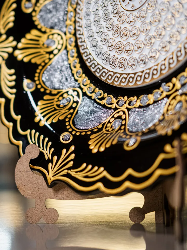 Artisian Black and Gold Handmade Plate