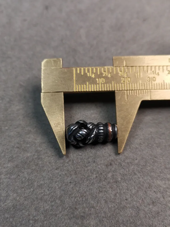 Gandhanra Tibetan Guru Bead, Lucky Knot Mini Size T-drilled 3-Hole Prayer Bead,Mala Bead,Connector Bead for Buddhist Bead Accessories