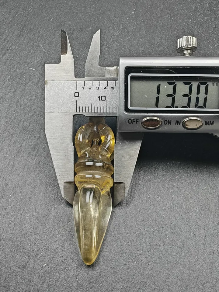 Gandhanra Old Crystal Dorje Vajra / Phurba Amulet - Tibetan Dharma Ritual Implement - Decades Old