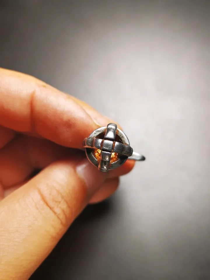 Gandhanra Antique Tibetan Amulet Pendant,Kartika(knife of the dakinis), Trantic Buddhism Dharma, Made of Thunder Iron
