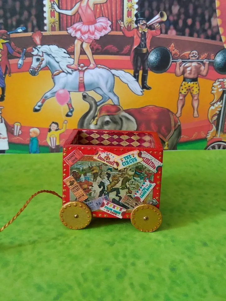 Trolley for dollhouse. Doll toy.The cart for the doll house.1:12 scale.
