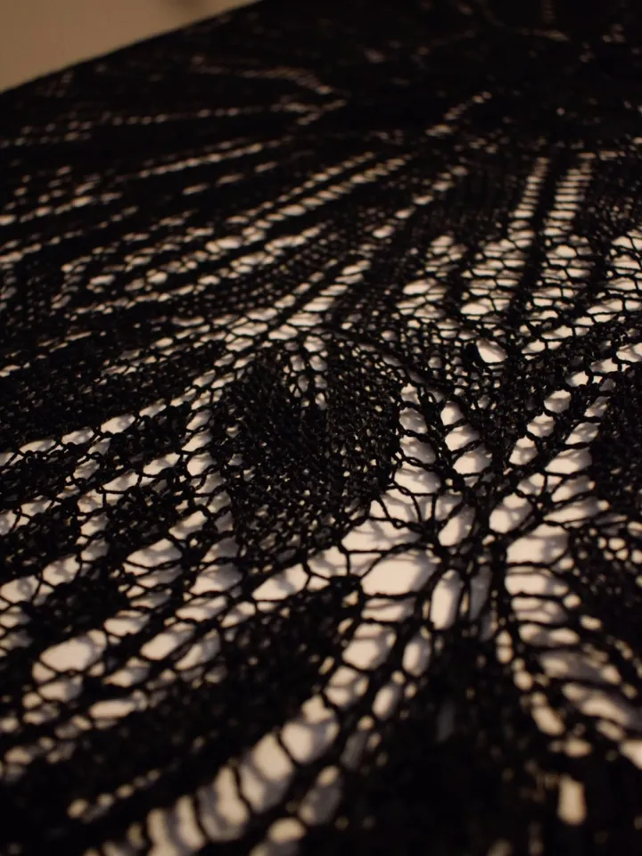 round knitted tablecloth