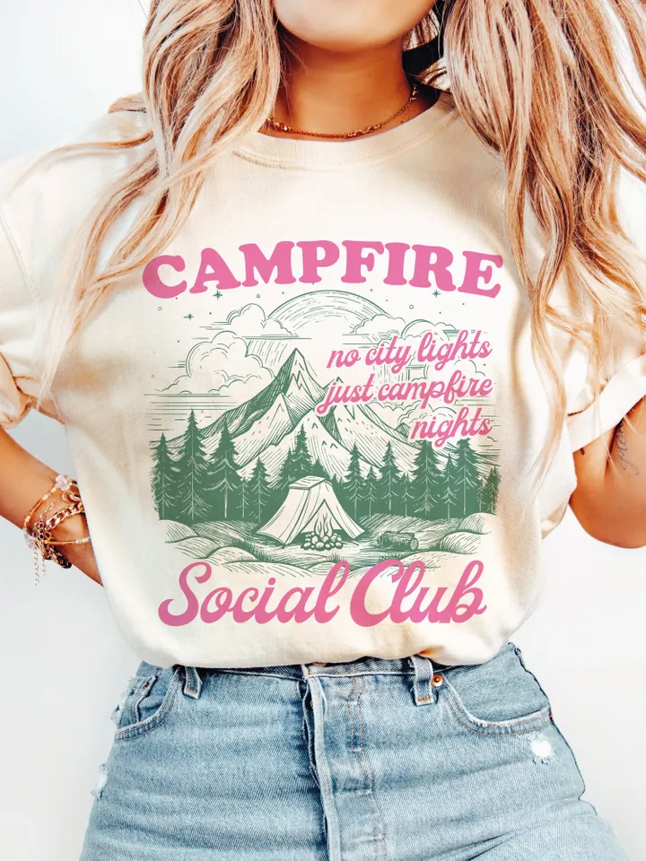Camping Png,Camping Bachelorette,Social Club,Girls Trip png,Adventure Png,Travel Club,Campfire png,Bride png,Trendy Travel Shirt Design