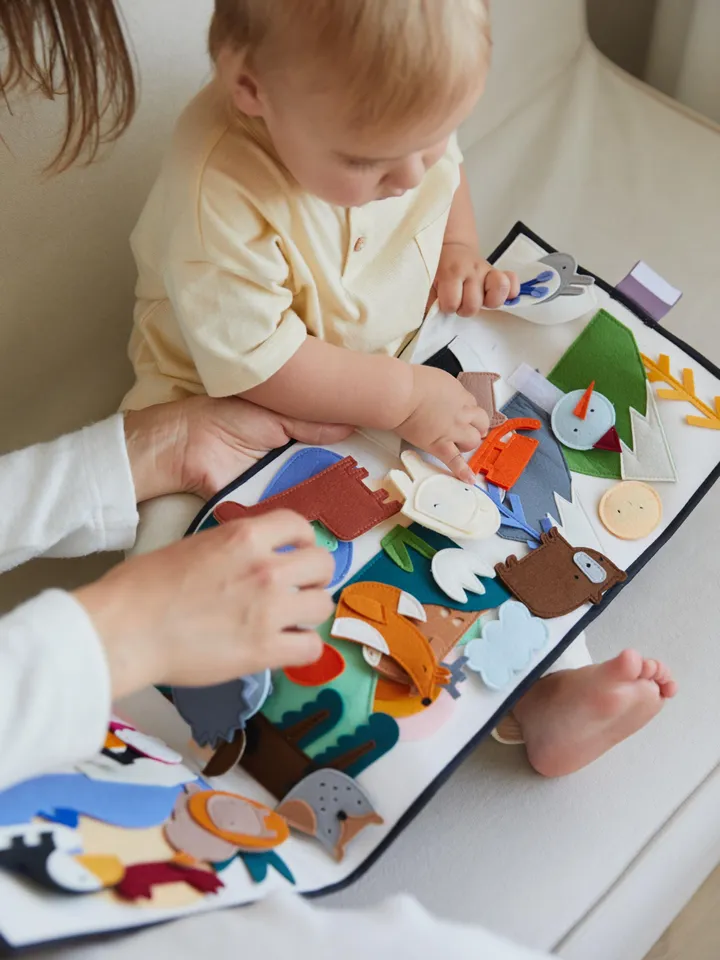 sensory toys for babies montessori quiet book for toddlers felt busy book forest animals seasonal travel toy gift for baby 1 year old