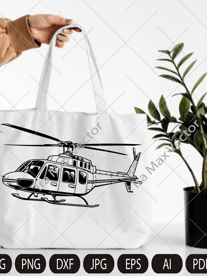 Helicopter SVG, Helicopter retro svg, Helicopter Silhouette, Helicopter vintage, Helicopter vector