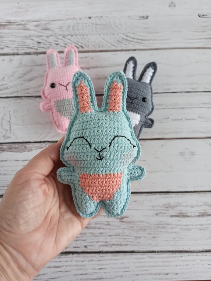 flat  toy sleeping bunny,xmas gift, first toy bunny, baby shower gift