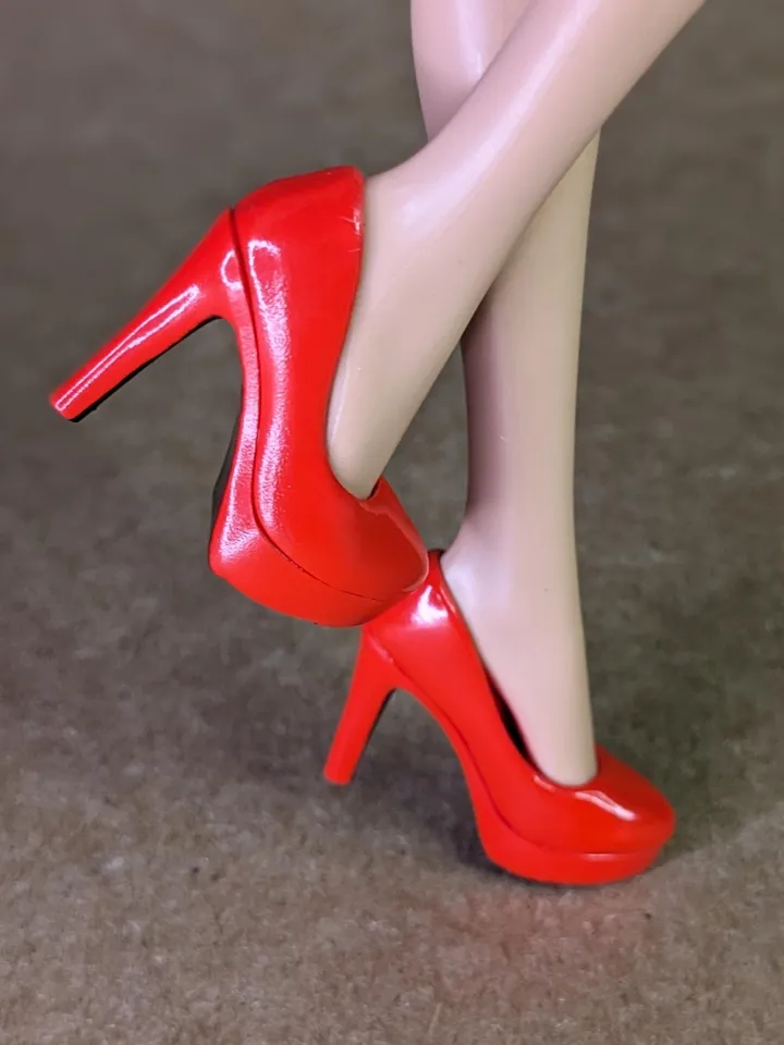 Red heels shoes for fashion female dolls (Color Infusion, MH)