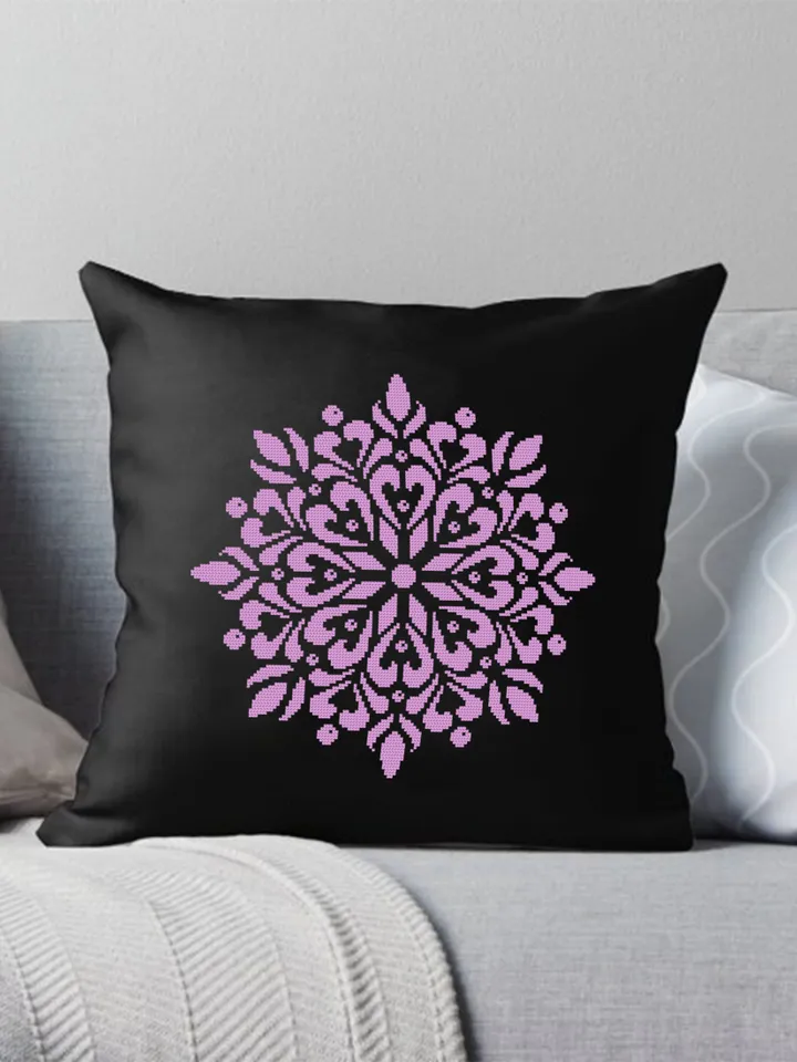 Easy mandala cross stitch pattern download PDF Monochrome geometric pattern digital PDF Quick cross stitch chart Modern beginner stitch #M56