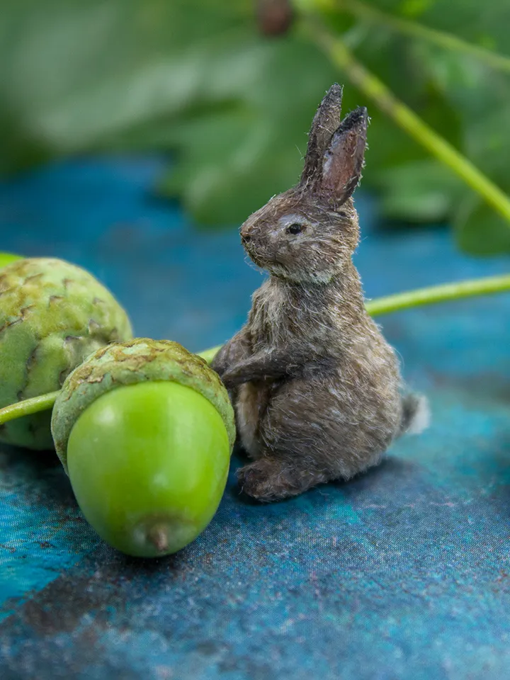 TUTORIAL Miniature bunny with polymer clay/ wool