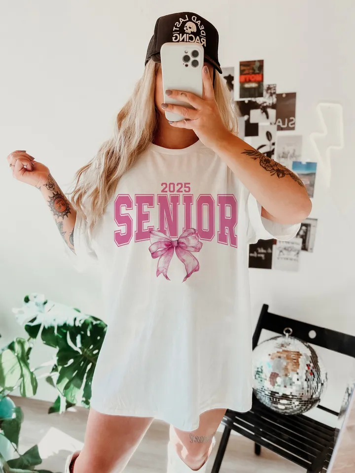 Coquette,Senior 2025 PNG,Pink Bow png,Senior 2025 png,Class of 2025 png,Graduation 2025 png,High School Shirt png,University png,Grad png