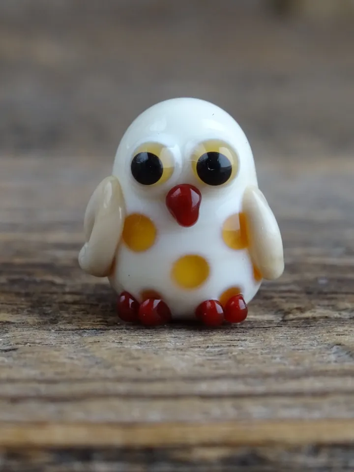 Owl figurine Glass owl Terrarium figurine Miniature animal Owl gift Owl miniature tiny owl Owl sculpture Owl ornament Glass animal figurine