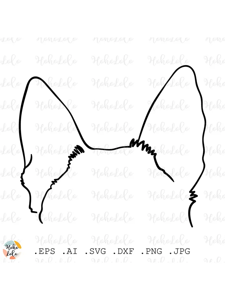 German Shepherd Ears Svg, German Shepherd Ears Cricut, Dog Ears Svg, German Shepherd Ears Clipart Png, German Shepherd Ears Dxf