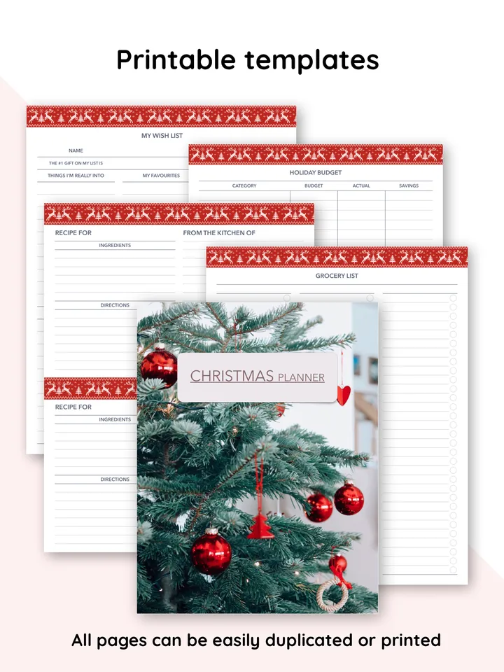 Christmas holiday journal. Christmas budget planner. Holiday binder. Event planner. Holiday planner. Christmas planning