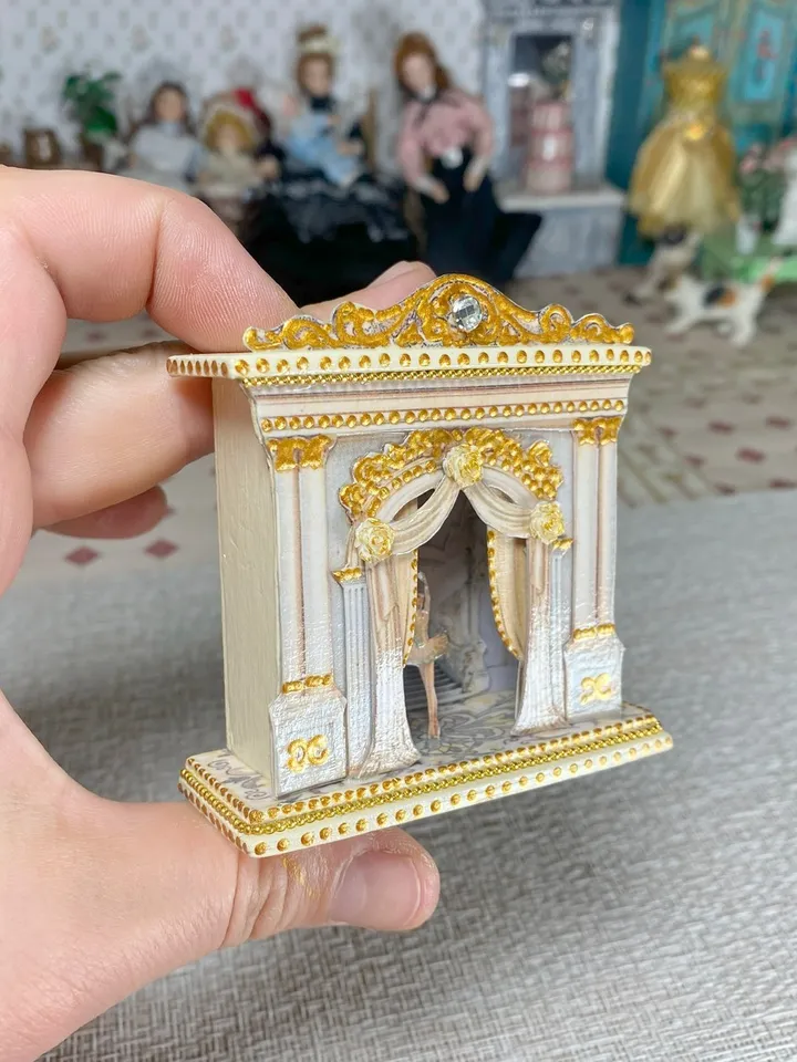 Tutorial on creating a puppet theater. 1:12. Tutorial. Dollhouse miniature. Puppet theater. Digetl for a dollhouse.