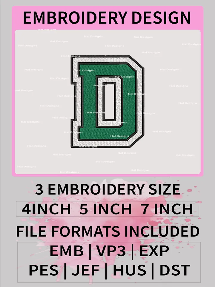 NCAA Dartmouth Big Green Embroidery File, 3 Sizes, 6 Formats, NCAA Machine Embroidery Design, NCAA Logo, NCAA Teams