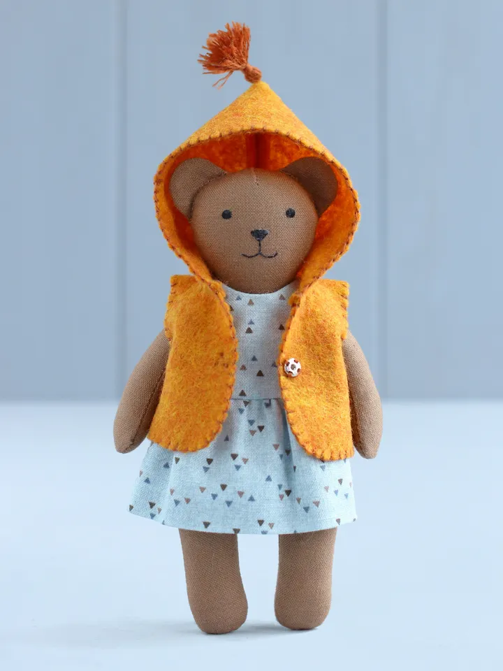 2 PDF Mini Bear and Set of Clothes Sewing Patterns Bundle