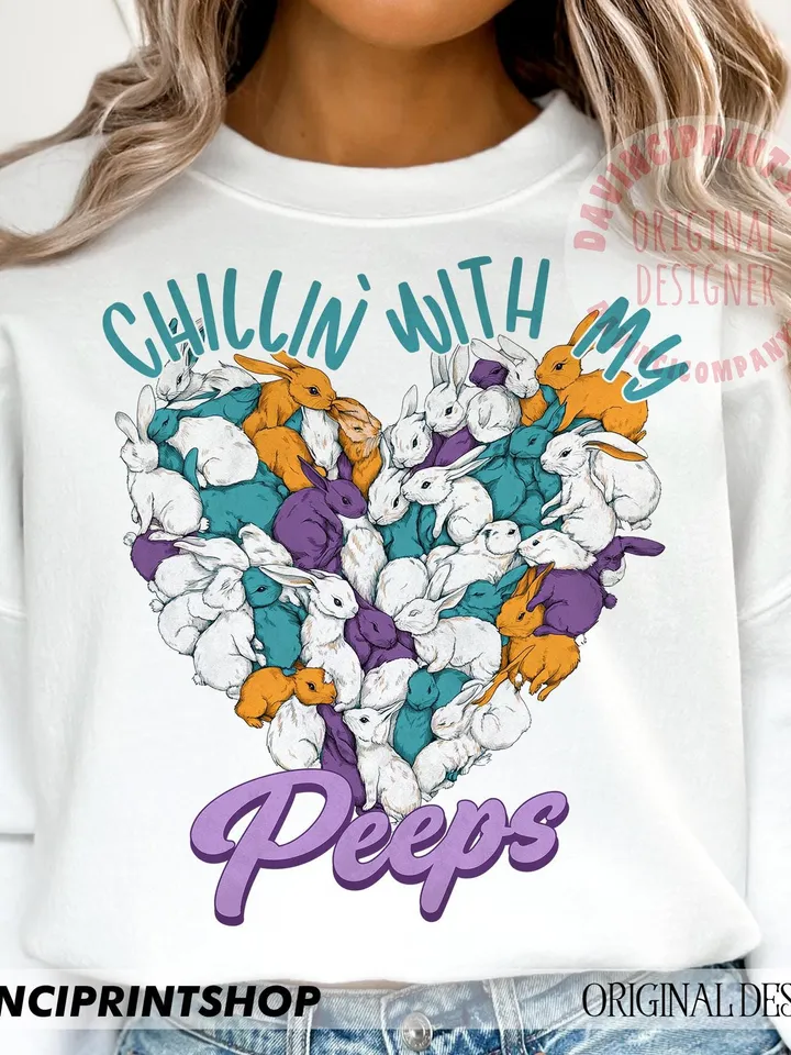 Chillin With My Peps Easter Png, Bunny Easter png, Funny Easter png, Happy Easter png, Easter Bunnies png, Easter png, Sublimation design